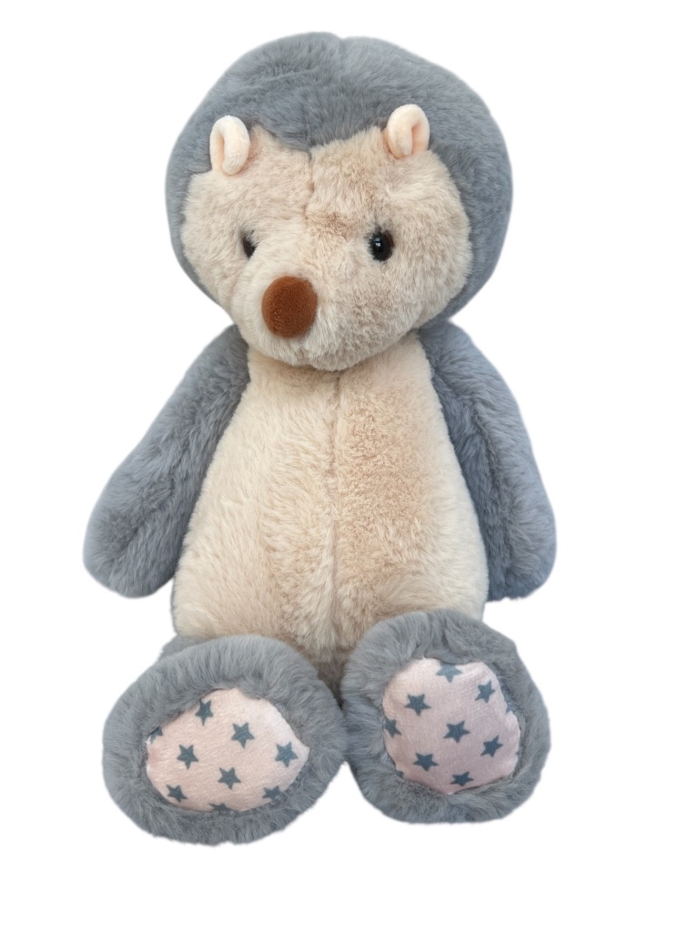 Worlds Softest Plush Hedgehog Stuffed Animal Gray Tan Stars Baby